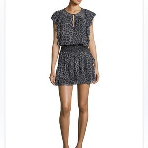 Ella Moss Tigris Sleeveless Leopard-Print Silk
Chiffon Mini Dress Size M